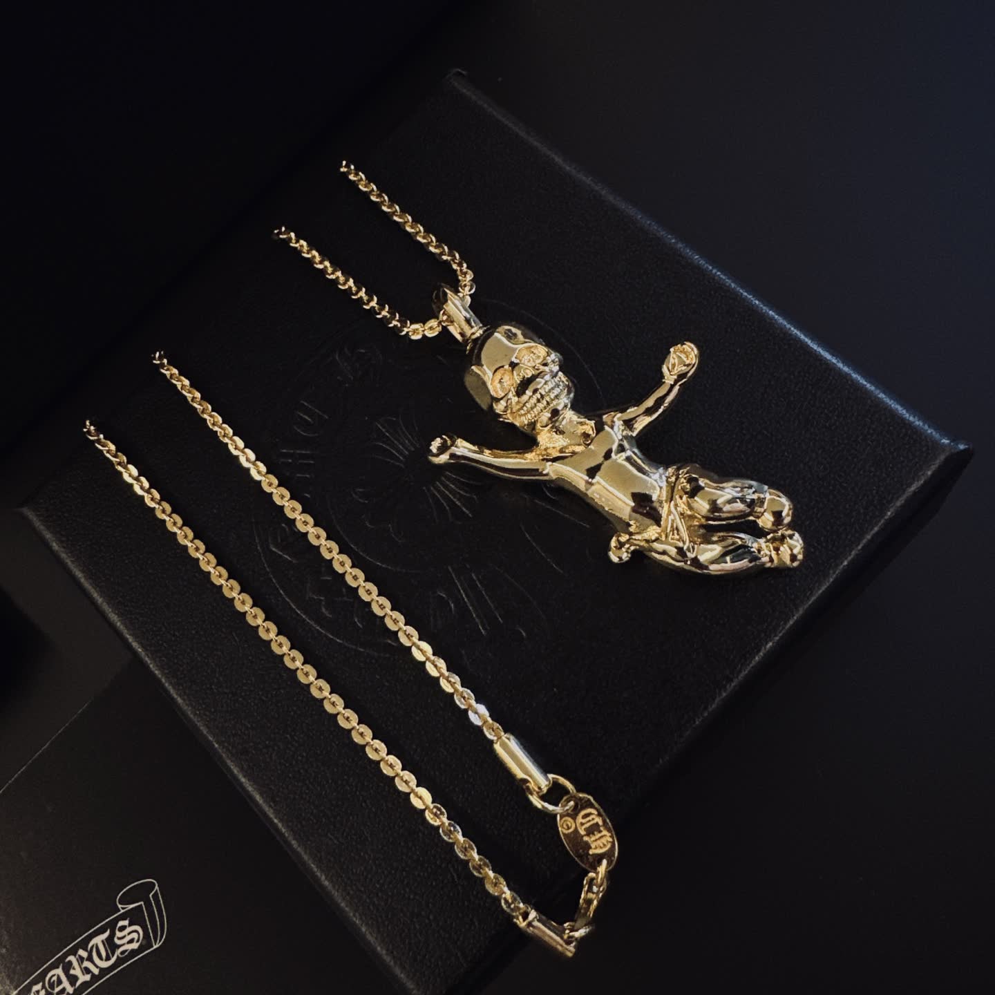 Chrome Hearts Gold Plated Pendant Necklace